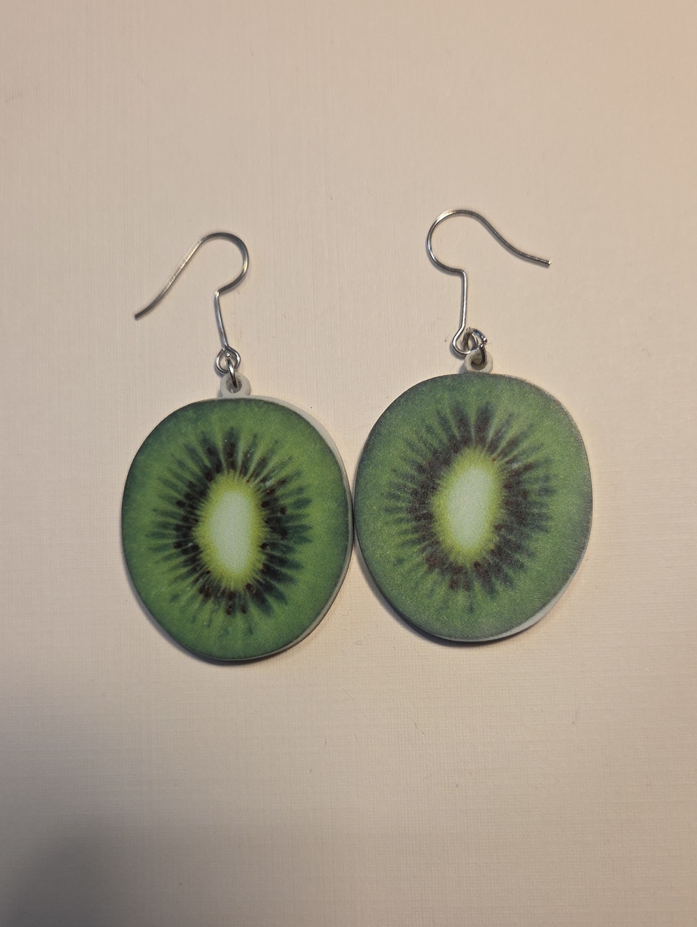 Green Kiwi Slice Drop Earrings - Unbranded Womens Jewelry